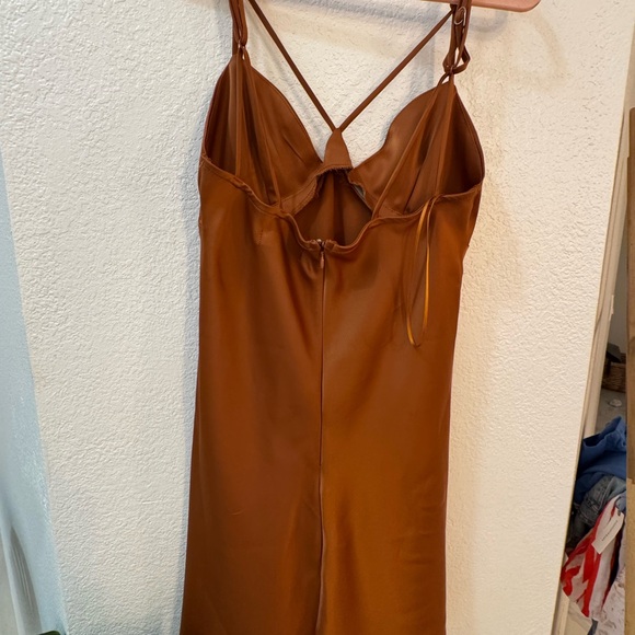 Urban Outfitters Brown Satin Mini Dress - Picture 11 of 15